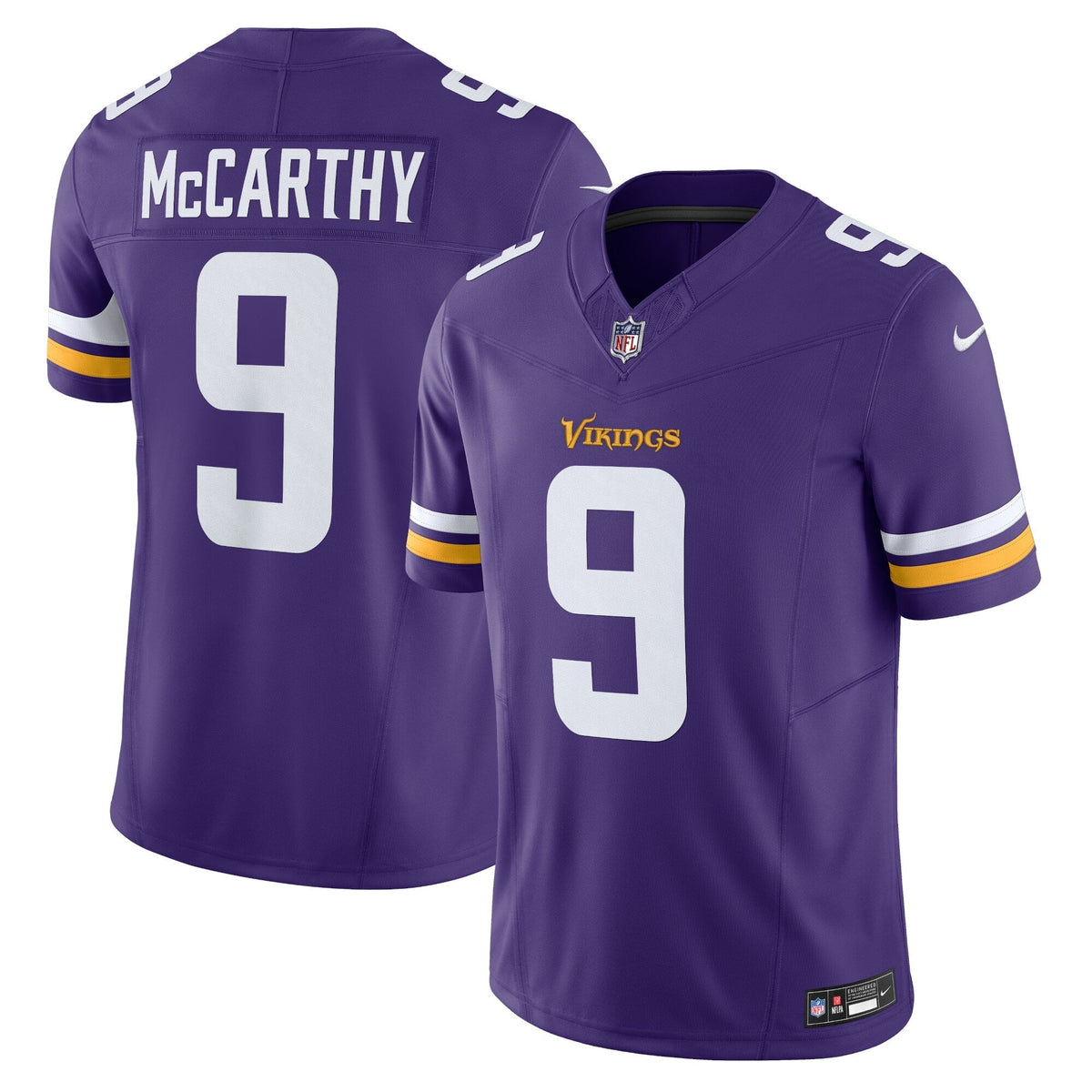 J.J. McCarthy Minnesota Vikings Nike Vapor F.U.S.E. Limited Jersey - Purple