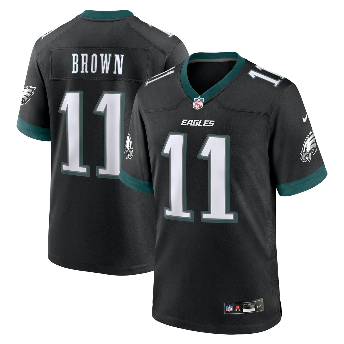 A.J. Brown Philadelphia Eagles Nike Alternate Game Jersey - Black