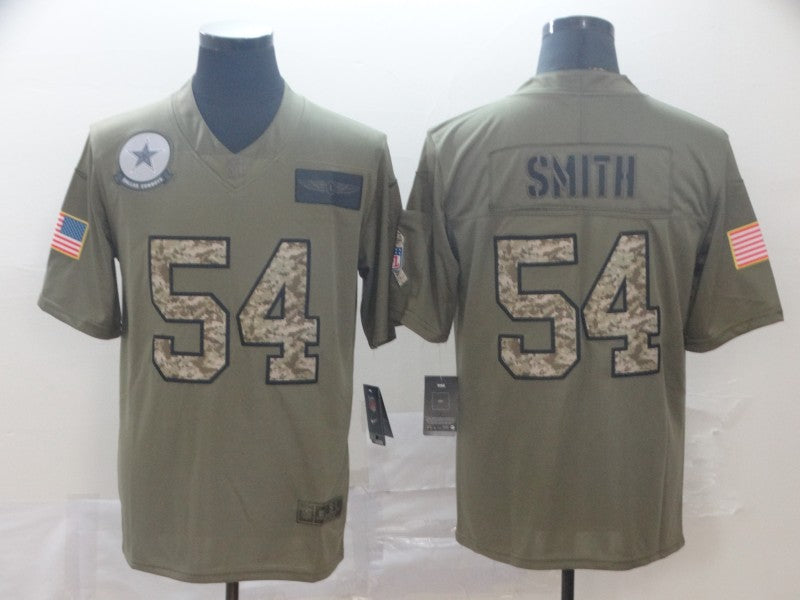 Men's Dallas Cowboys Jaylon Smith #54 Brown Player Game Jersey1