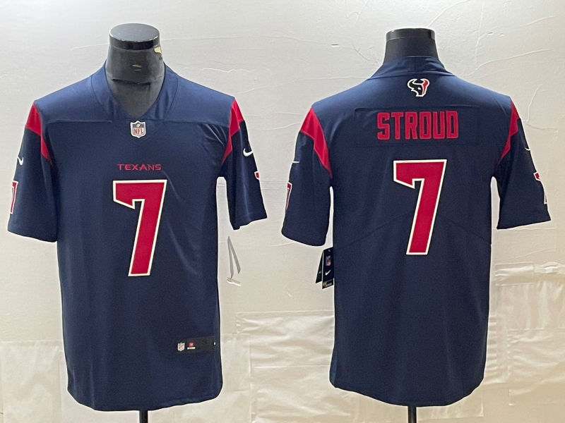 Men's Houston Texans C.J. Stroud #7 Navy Alternate Game Jersey1