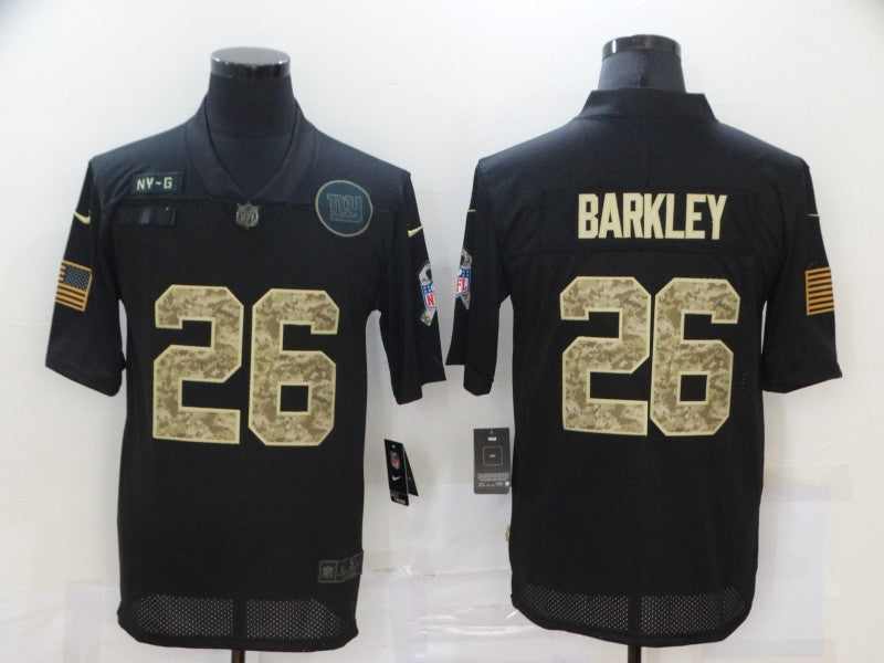 Men's New York Giants #26 Saquon Barkley Black Player Game Jersey1
