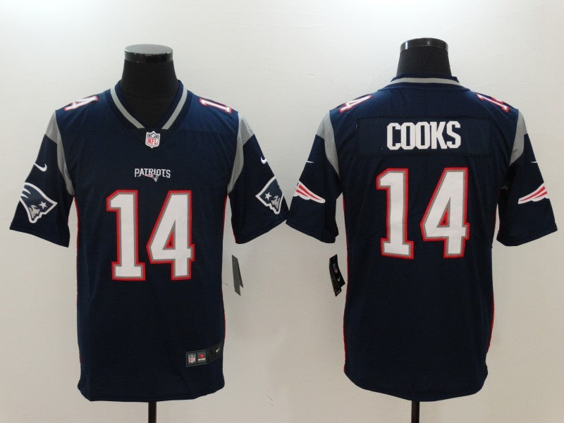 Men's New England Patriots Brandin Cooks #14 Navy Game Player Jersey1