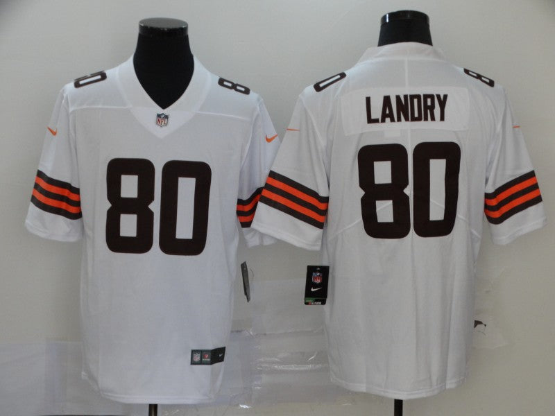 Men's Cleveland Browns Jarvis Landry #80 White Player Game Jersey1