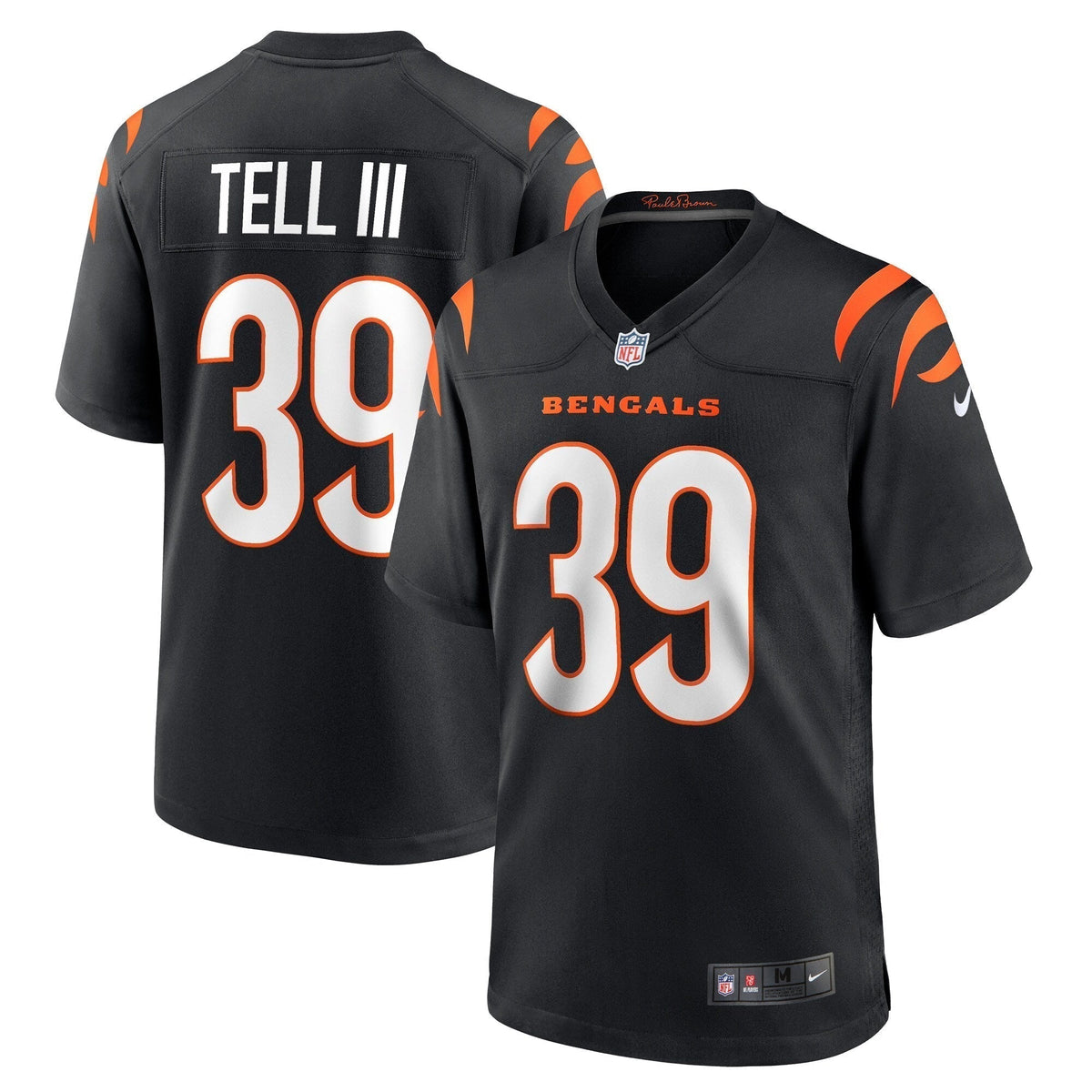 Marvell Tell III Cincinnati Bengals Nike Game   Jersey - Black