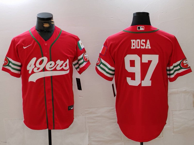 Men's San Francisco 49ers Nick Bosa #97 Scarlet Player Game Jersey1