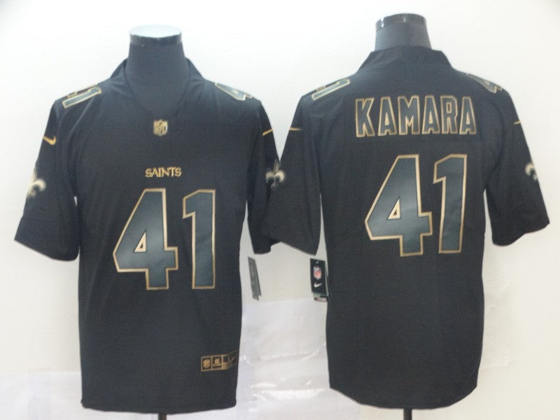 Men's New Orleans Saints Alvin Kamara #41 Black Alternate Game Player Jersey1