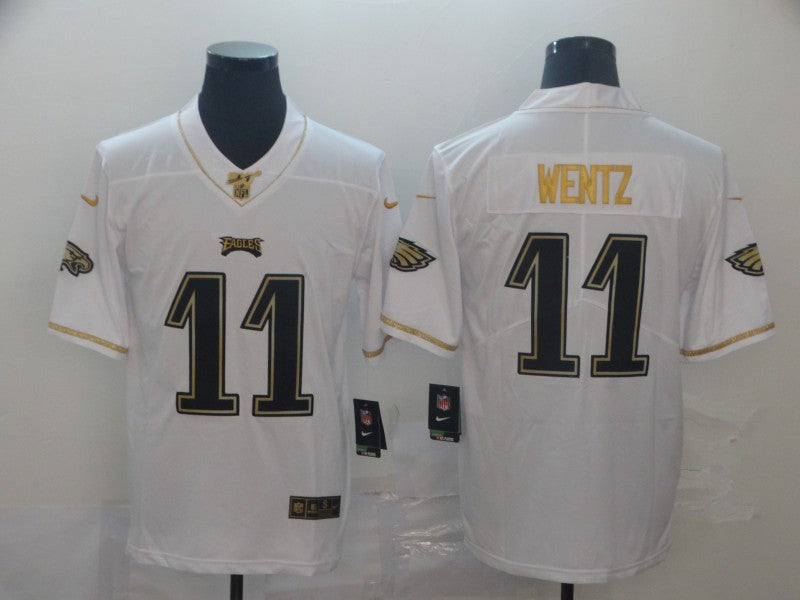 Men's Philadelphia Eagles Carson Wentz #11 White Game Jersey1