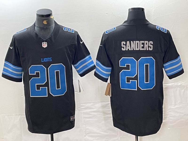 Men's Detroit Lions Barry Sanders #20 Black Vapor F.U.S.E. Limited Jersey1