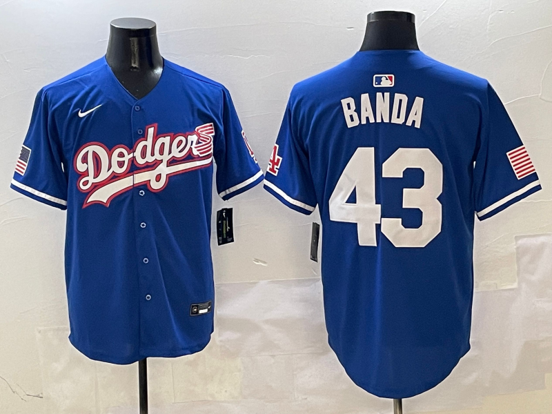 Men's Los Angeles Dodgers Anthony Banda #43 Royal Player Game Jersey