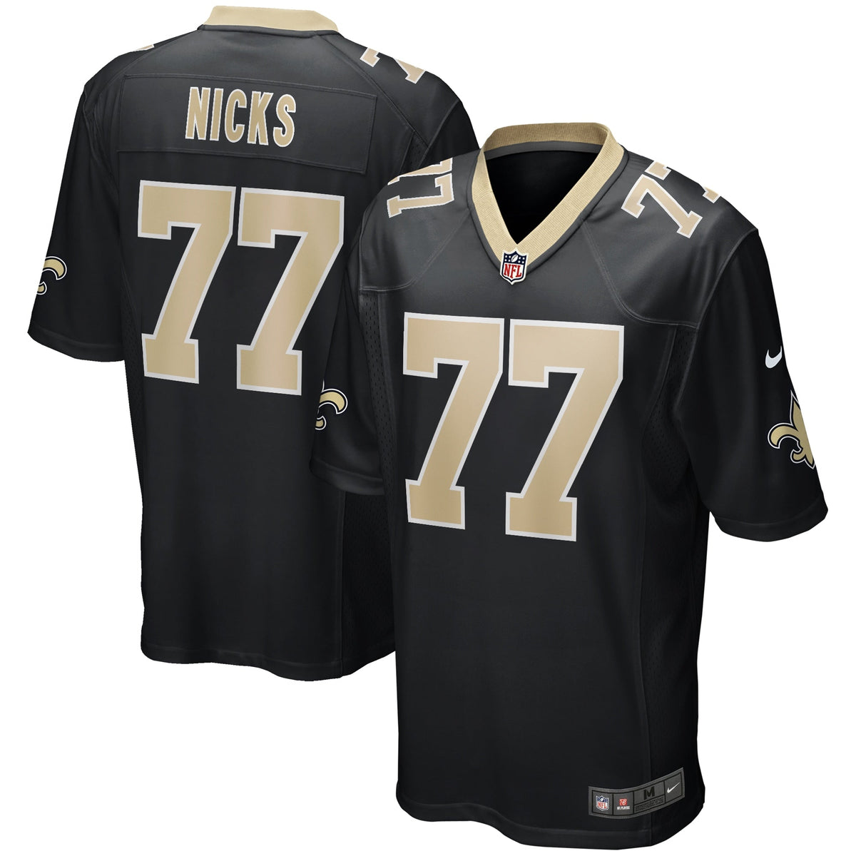 Carl Nicks New Orleans Saints Nike Game Retired   Jersey - Black