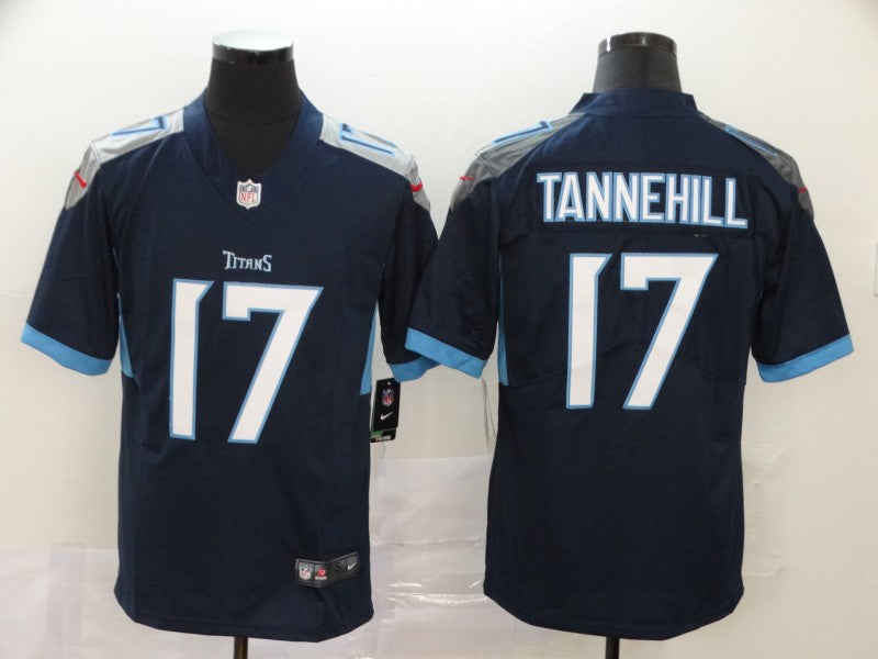 Men's Tennessee Titans Ryan Tannehill #17 Navy Player Game Jersey1