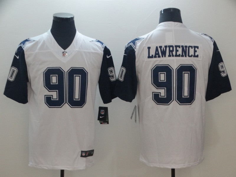 Men's Dallas Cowboys DeMarcus Lawrence #90 White Game Jersey1