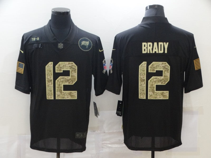 Men's Tampa Bay Buccaneers #12 Tom Brady Black Player Game Jersey1
