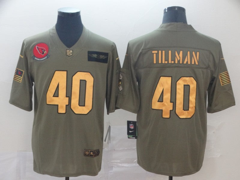 Men's Arizona Cardinals Pat Tillman #40 Brown Authentic Game Jersey1