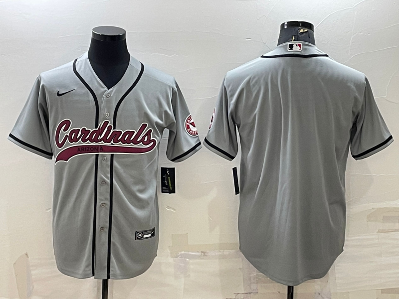 Men's Arizona Cardinals Gray Blank Jersey1
