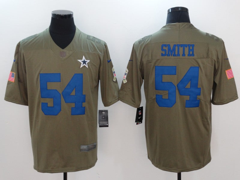 Men's Dallas Cowboys Jaylon Smith #54 Brown Alternate Game Jersey1