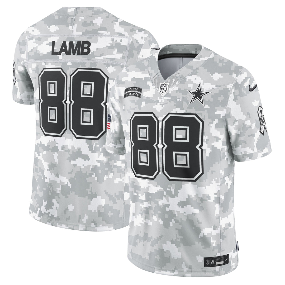 CeeDee Lamb Dallas Cowboys Nike 2024 Salute to Service Limited Jersey - Arctic Camo