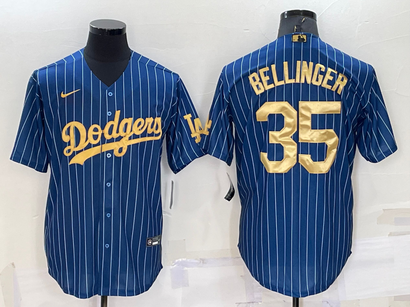 Men's Los Angeles Dodgers Cody Bellinger #35 Blue Replica Game Jersey1