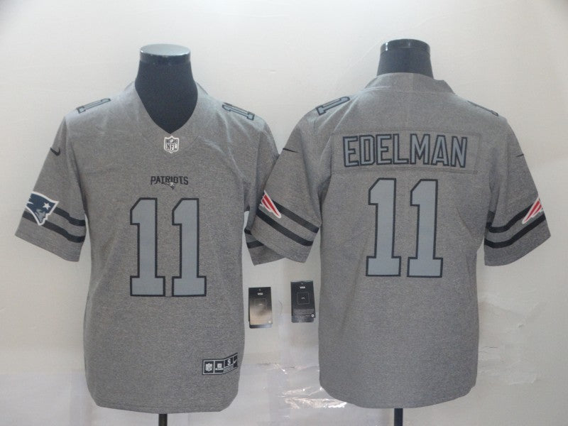 Men's New England Patriots Julian Edelman #11 Gray Game Jersey1