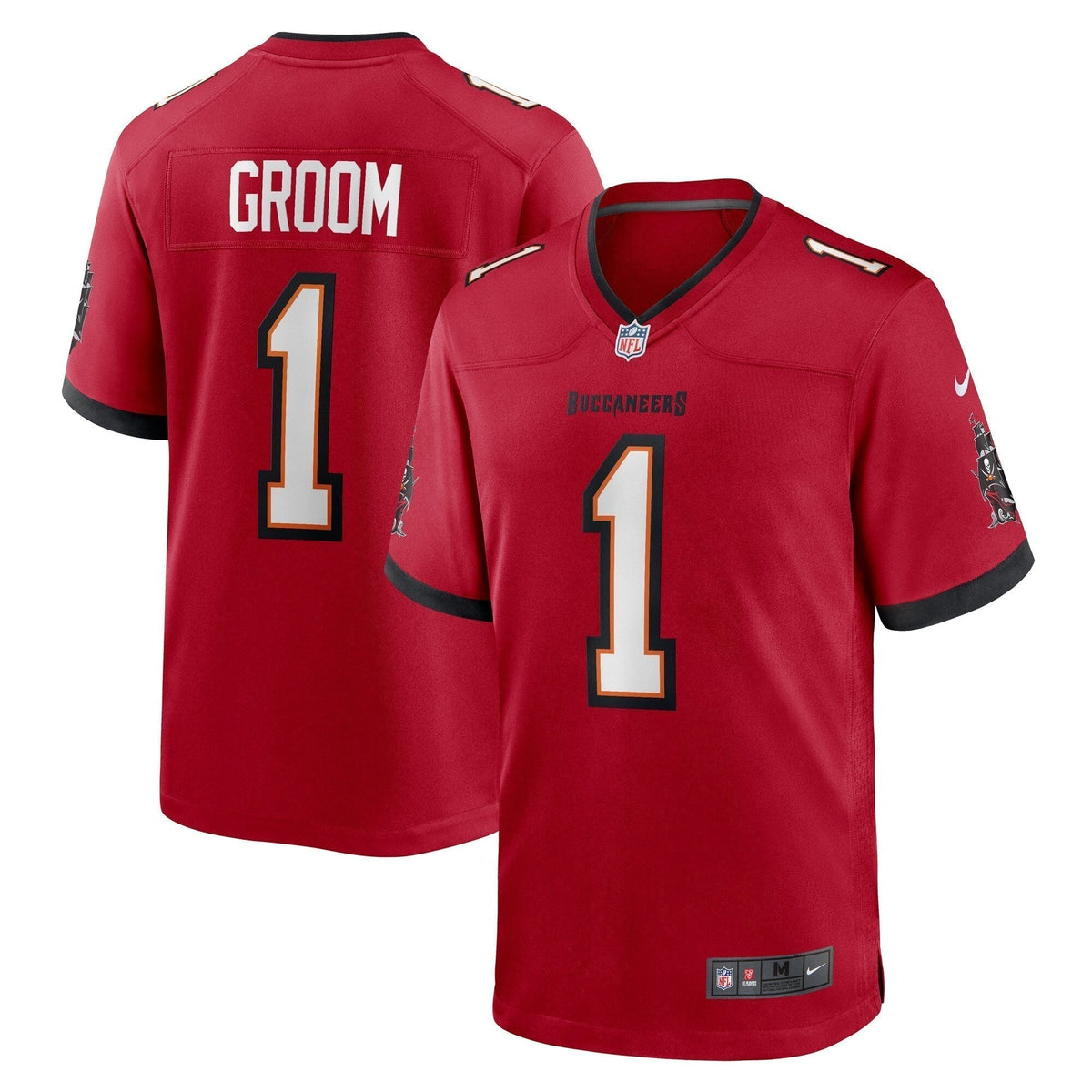 Number 1 Groom Tampa Bay Buccaneers Nike Game Jersey - Red
