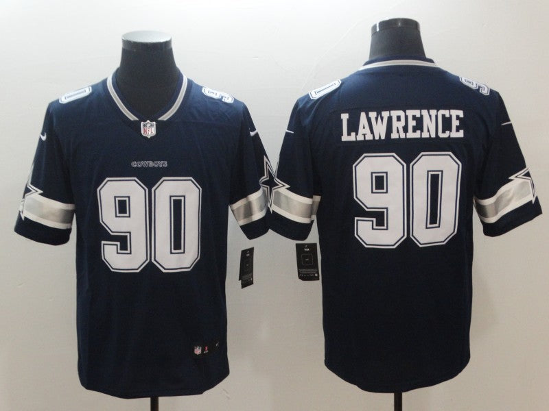 Men's Dallas Cowboys DeMarcus Lawrence #90 Navy Game Player Jersey1