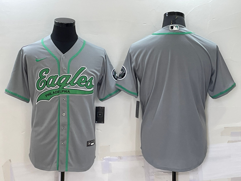 Men's Philadelphia Eagles Gray Blank Jersey1