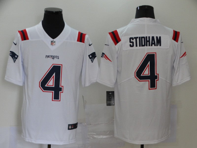 Men's New England Patriots Jarrett Stidham #4 White Game Jersey1