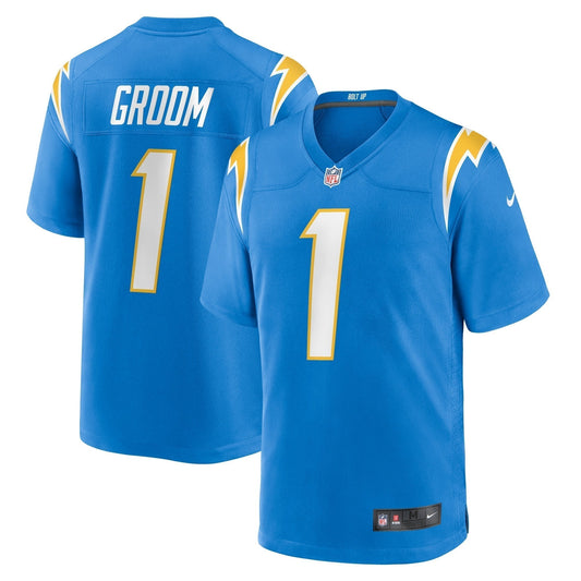 Number 1 Groom Los Angeles Chargers Nike Game Jersey - Powder Blue