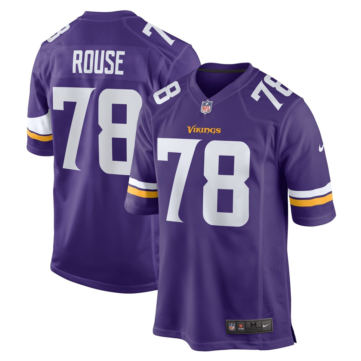 Walter Rouse Minnesota Vikings Nike Game Jersey -  Purple