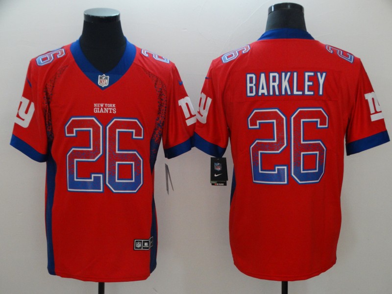 Men's New York Giants Saquon Barkley #26 Red Game Player Jersey1