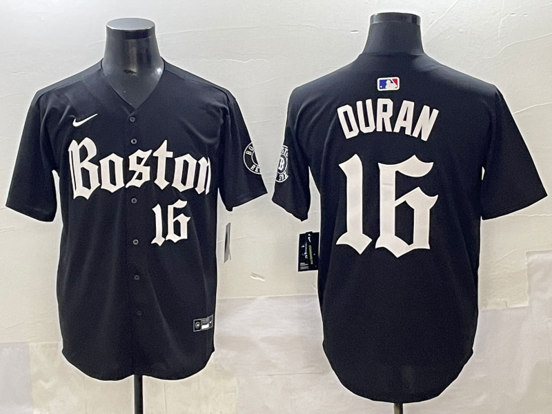 Men's Boston Red Sox Jarren Duran #16 Black Replica Player Jersey