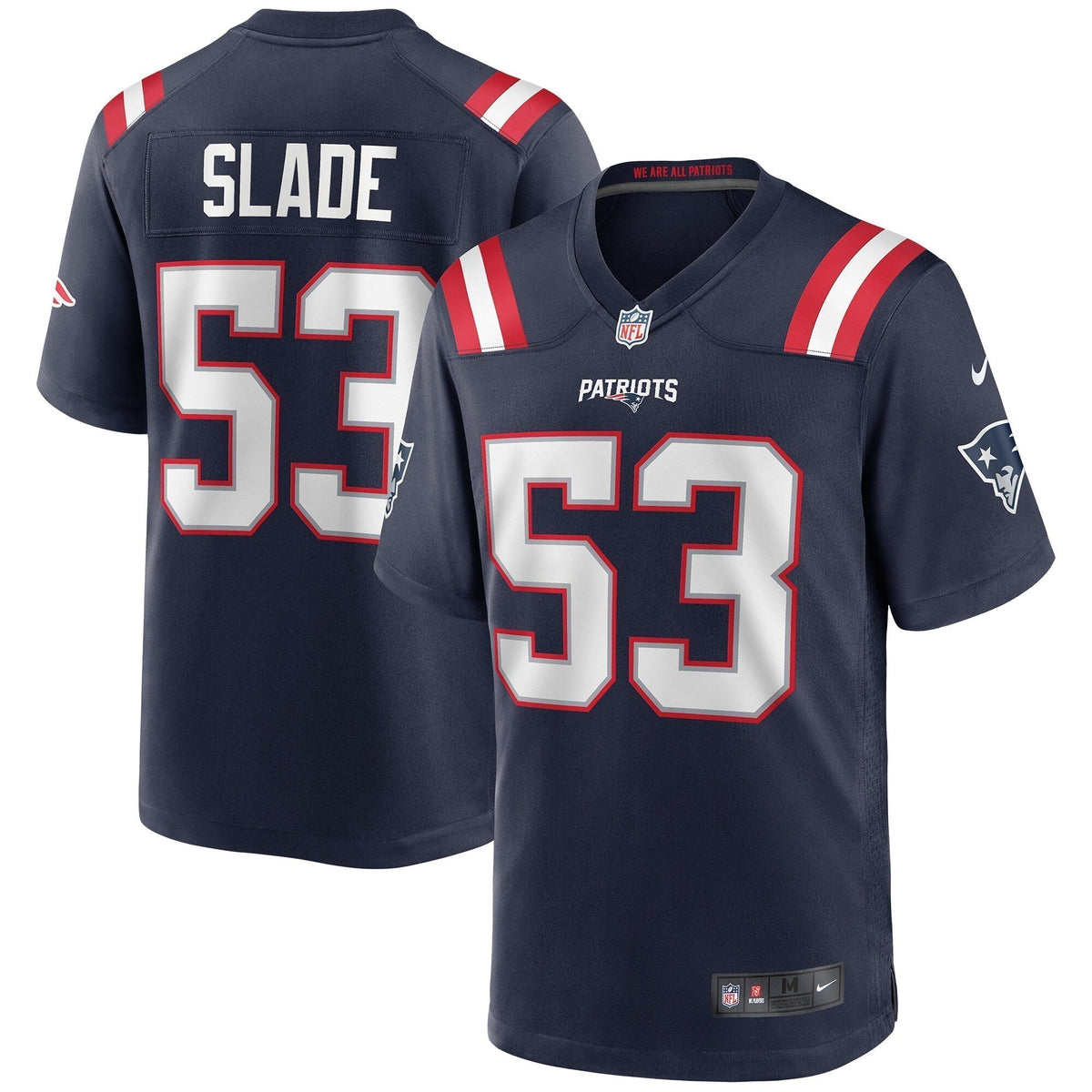 Chris Slade New England Patriots Nike Game Retired   Jersey - Navy