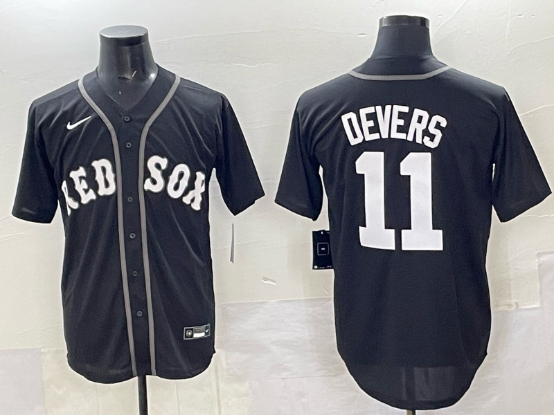 Men's Boston Red Sox Rafael Devers #11 Black Limited Player Jersey