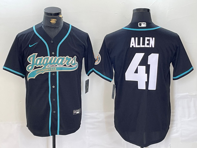 Men's Jacksonville Jaguars Josh Hines-Allen #41 Black Game Jersey1