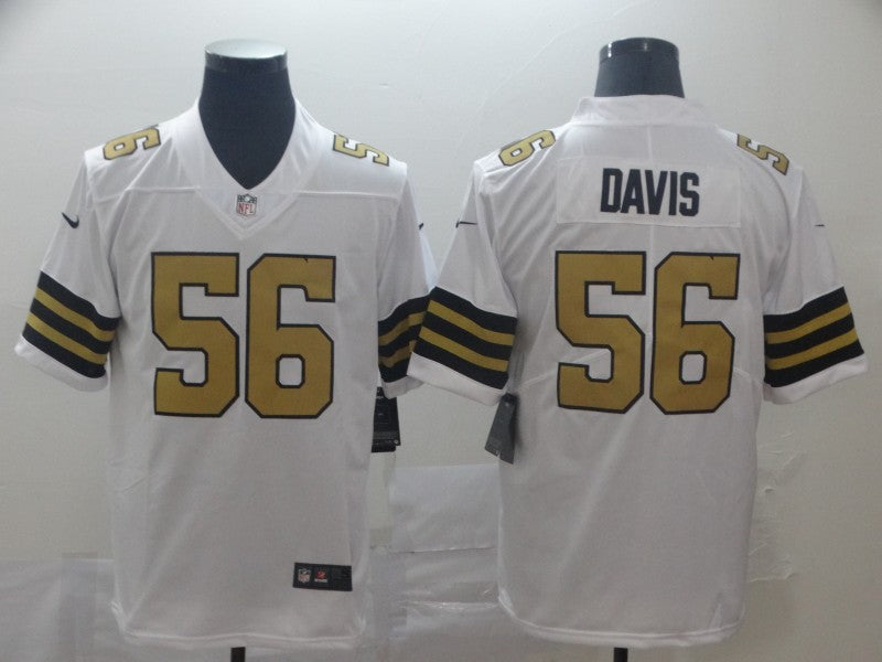Men's New Orleans Saints Demario Davis #56 White Player Game Jersey1
