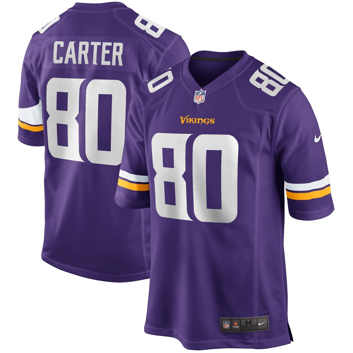 Cris Carter Minnesota Vikings Nike Game Retired   Jersey - Purple
