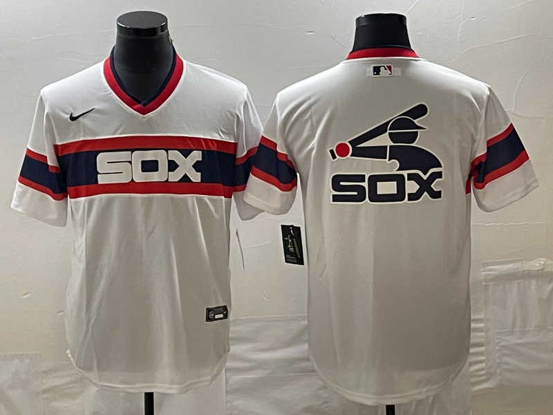 Men's Chicago White Sox White Home Cooperstown Collection Player Jersey1