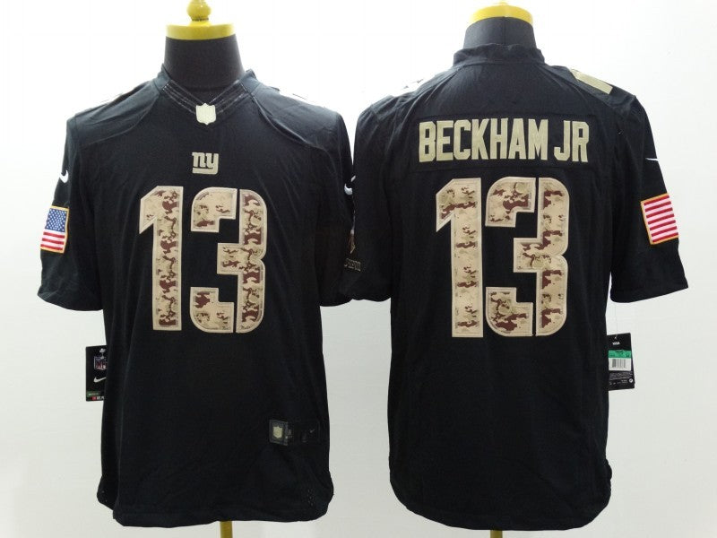 Men's New York Giants Odell Beckham Jr. #13 Black Authentic Game Jersey1