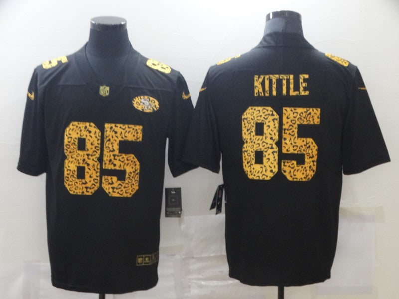 Men's San Francisco 49ers George Kittle #85 Black Team Game Jersey1