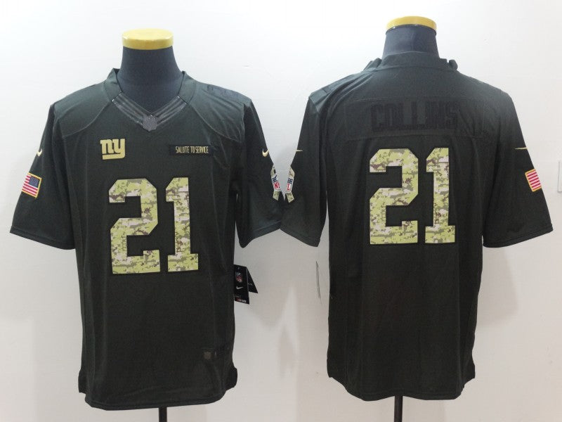 Men's New York Giants Landon Collins #21 Black Game Player Jersey1