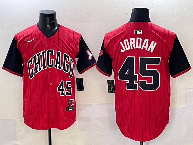 Men's Chicago White Sox Michael Jordan #45 Red/Black 2025 City Connect Limited Player Jersey1