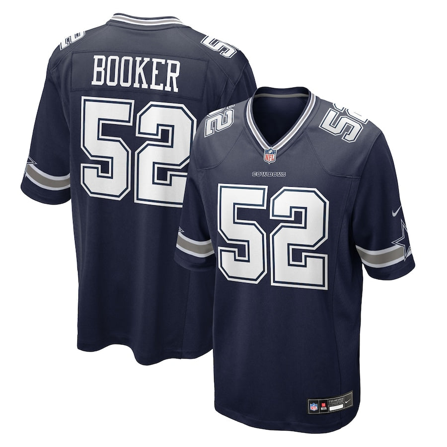Men's Dallas Cowboys Tyler Booker Nike Navy 2025 NFL Draft First Round Pick Game Jersey
