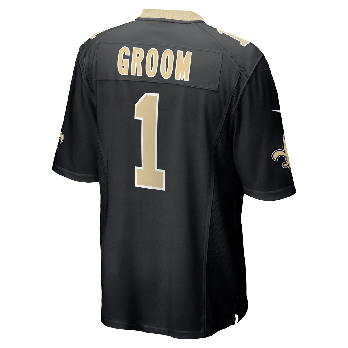 Number 1 Groom New Orleans Saints Nike Game Jersey - Black