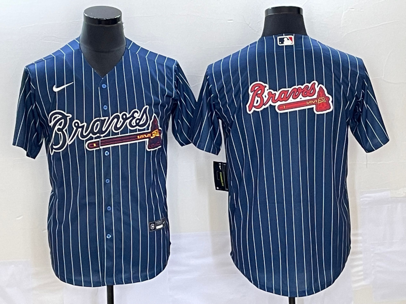 Men's Atlanta Braves Blue Replica Team Jersey1