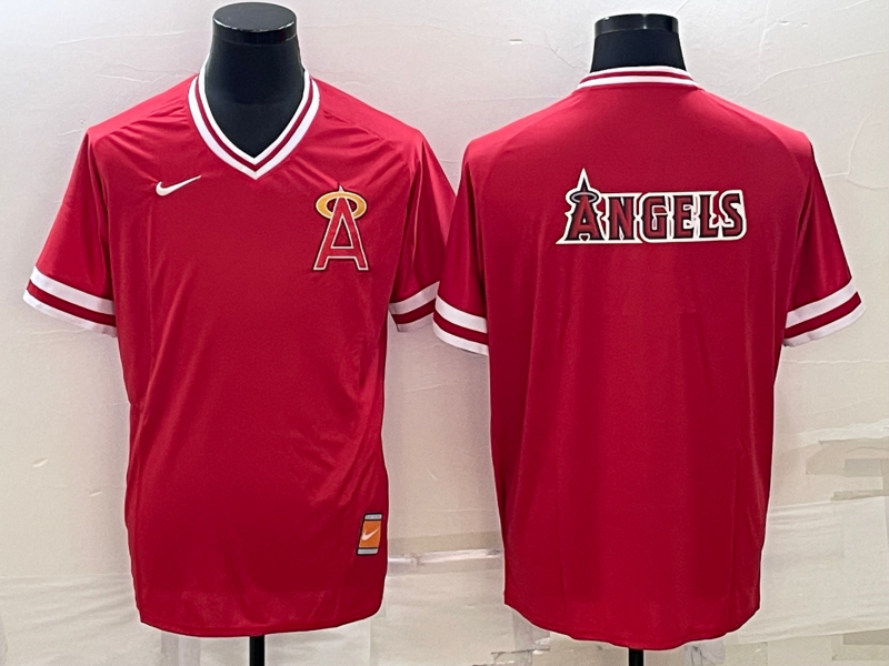 Men's Los Angeles Angels Red Blank Replica Jersey1