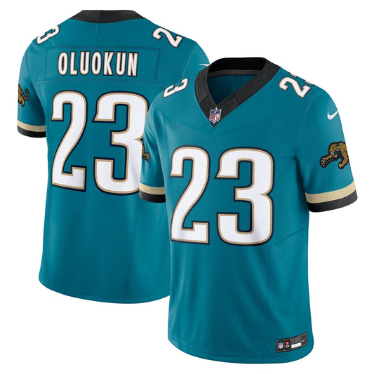 Foye Oluokun Jacksonville Jaguars Nike Prowler Throwback Vapor F.U.S.E. Limited Jersey - Teal