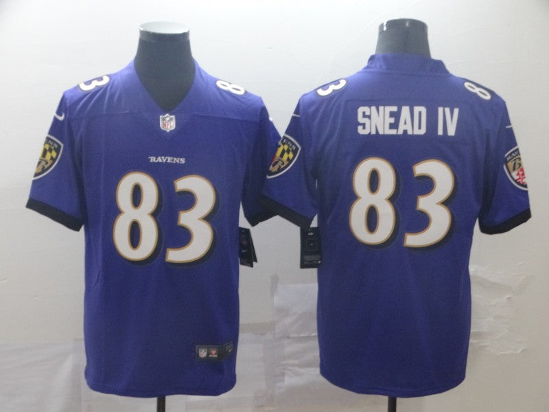 Men's Baltimore Ravens Willie Snead IV #83 Purple Game Jersey1