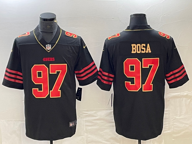 Men's San Francisco 49ers Nick Bosa #97 Black Vapor F.U.S.E. Limited Jersey1
