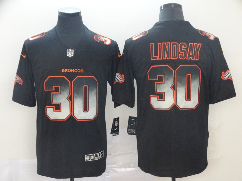 Men's Denver Broncos Phillip Lindsay #30 Black Player Game Jersey1