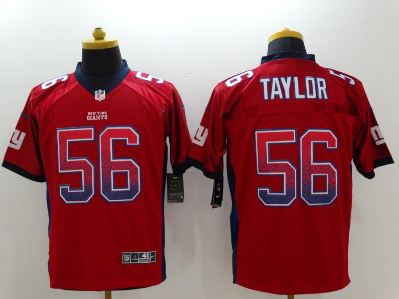 Men's New York Giants Lawrence Taylor #56 Red Game Jersey1